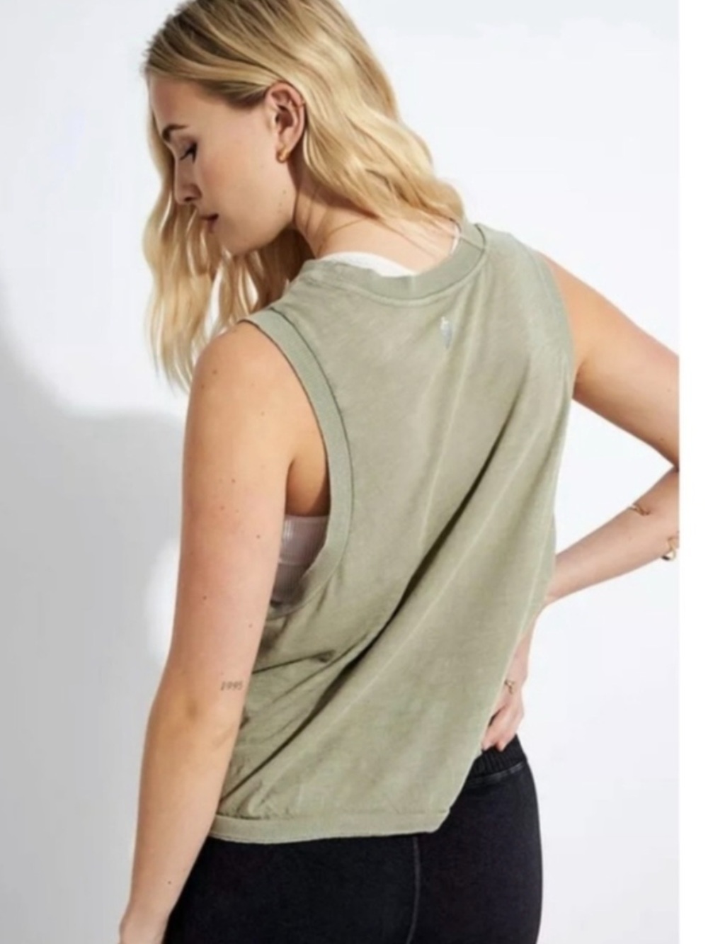 Free People Movement Love Tank in Light Army Green